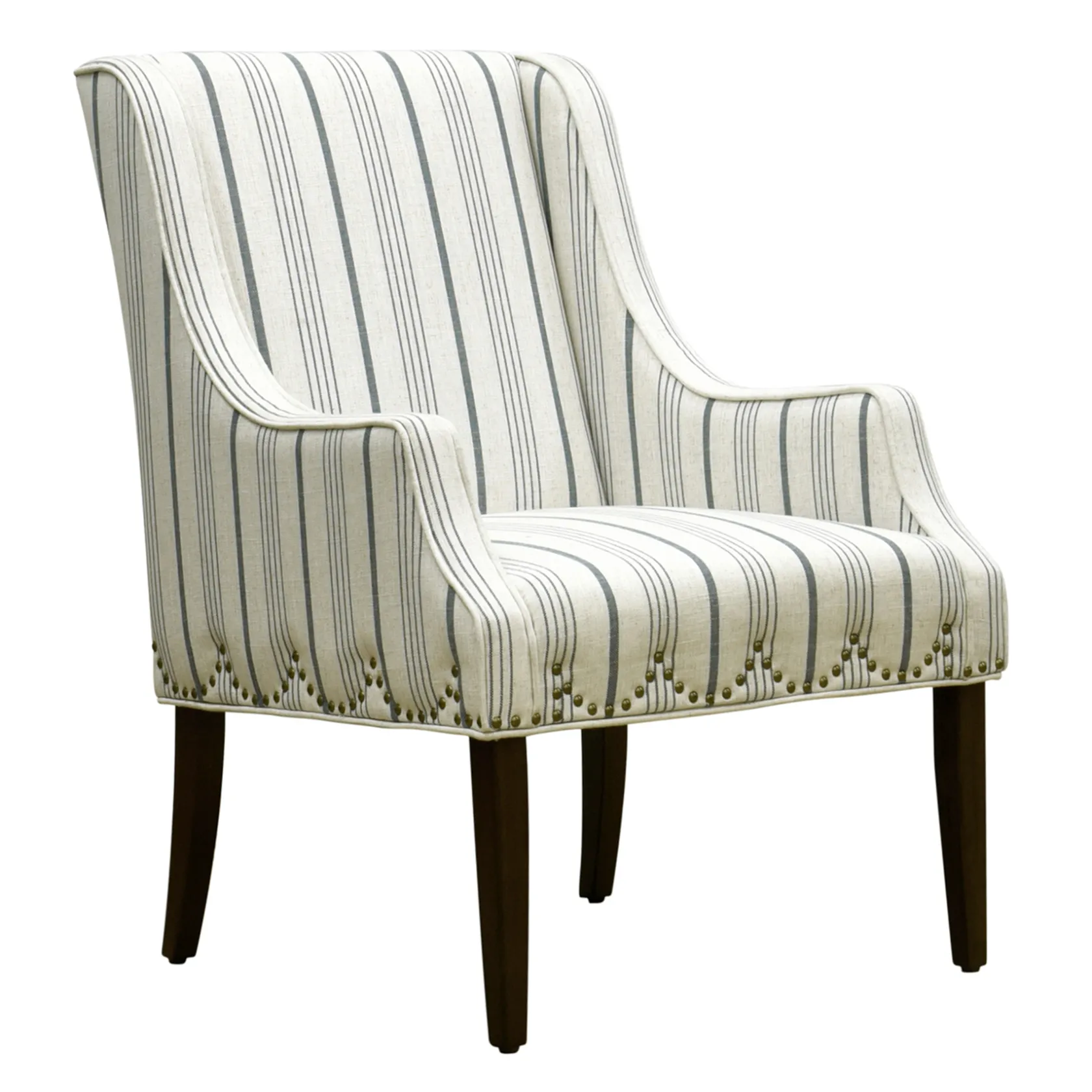 * Grace Mitchell Olivia Striped Scalloped Arm Chair Discount