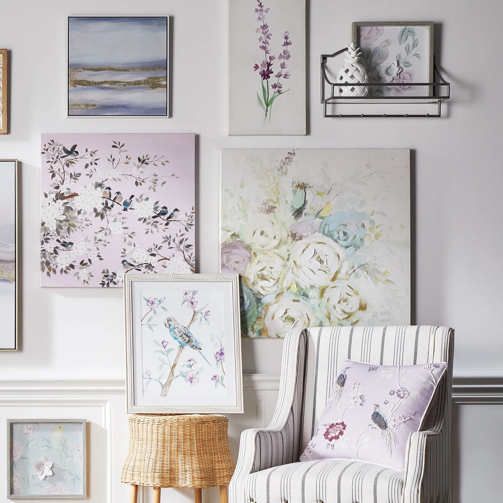 * Grace Mitchell Olivia Striped Scalloped Arm Chair Discount