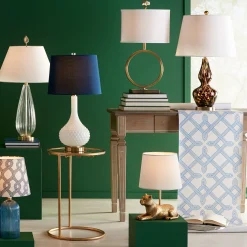 * Grace Mitchell Round Gold Accent Table With Glass Top Fashion