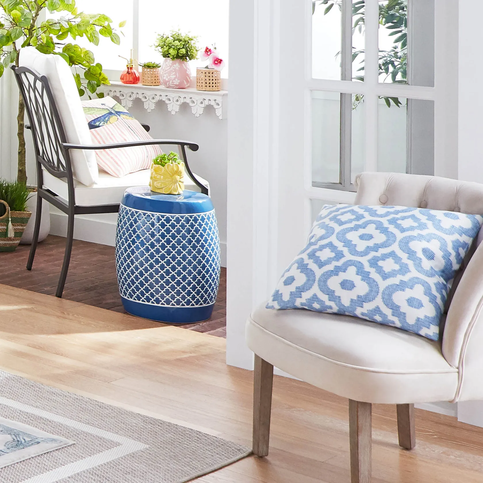 * Grace Mitchell Roxanne Ivory Accent Chair Featured