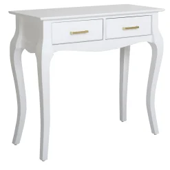 * Grace Mitchell Scarlett 2-Drawer Console Table, White Clearance