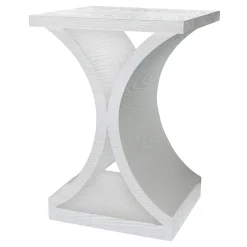 * Greenwich Curved End Table Wht Flash Sale