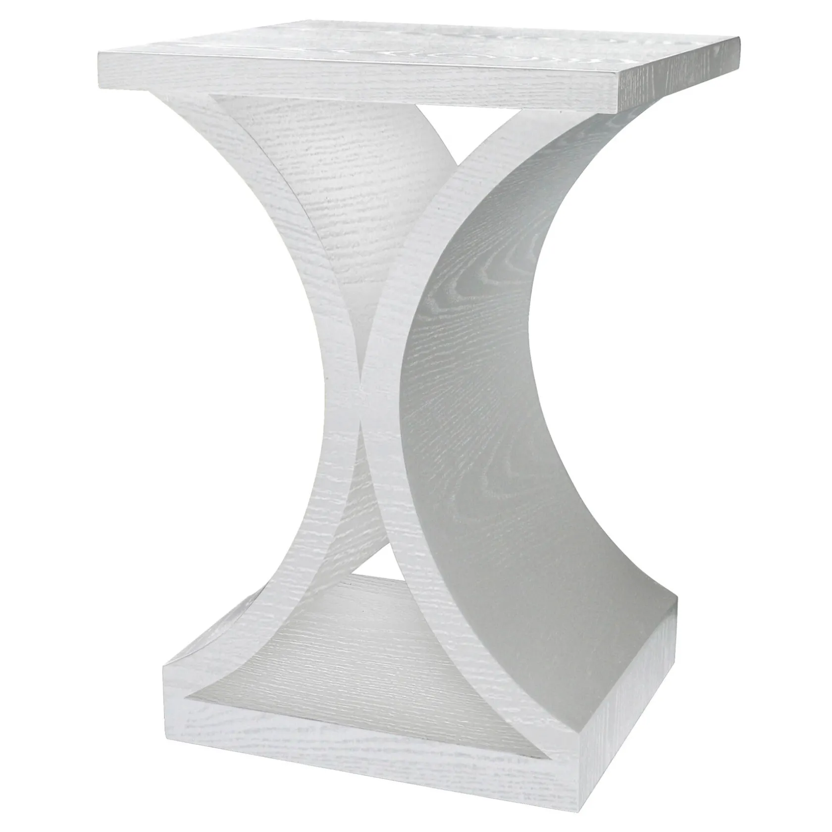 * Greenwich Curved End Table Wht Flash Sale