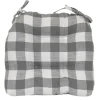 * Grey Cotton Buffalo Check Chair Pad Cheaper