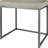 * Grey Rectangle Vanity Stool Premium