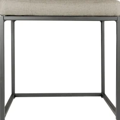 * Grey Rectangle Vanity Stool Premium