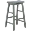 * Grey Saddle Backless Barstool, 29 Fashion