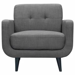 * Hadley Tufted Back Accent Chair, Charcoal Grey Flash Sale
