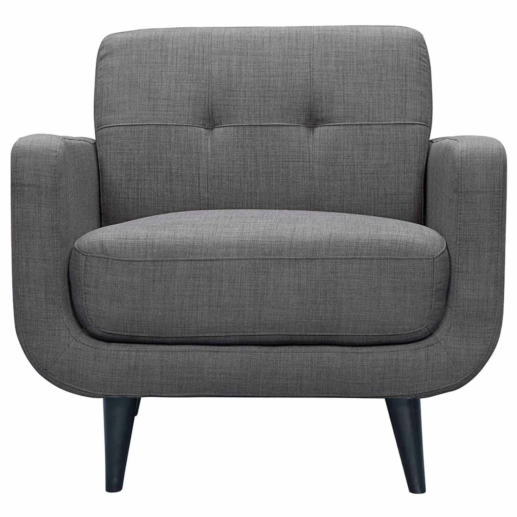 * Hadley Tufted Back Accent Chair, Charcoal Grey Flash Sale
