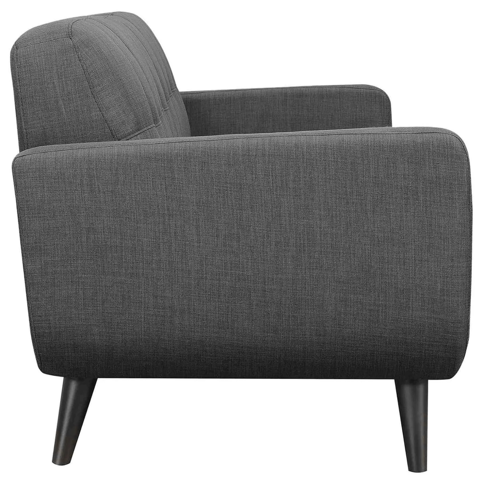 * Hadley Tufted Back Accent Chair, Charcoal Grey Flash Sale