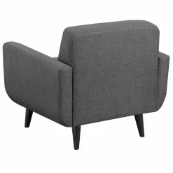 * Hadley Tufted Back Accent Chair, Charcoal Grey Flash Sale