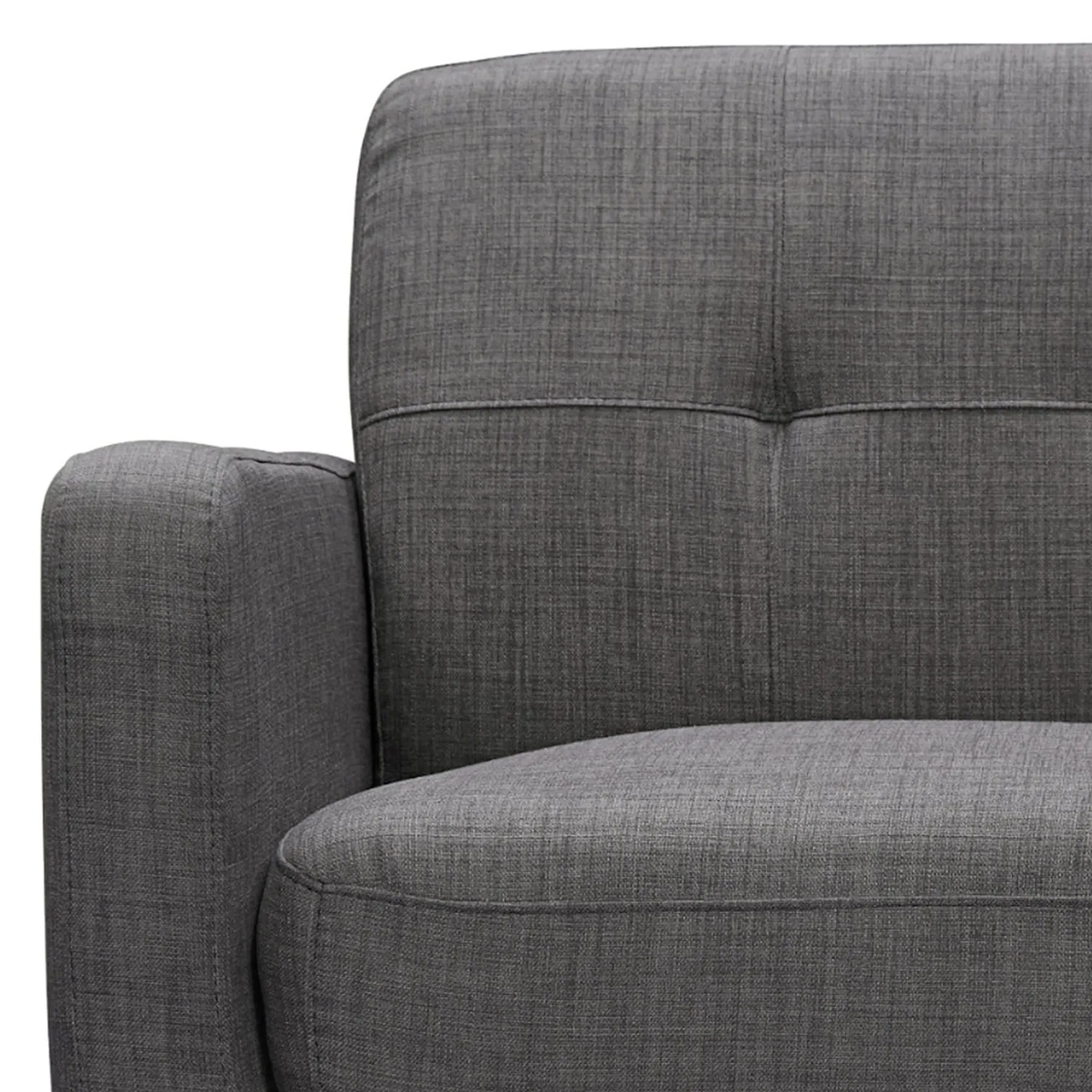 * Hadley Tufted Back Accent Chair, Charcoal Grey Flash Sale