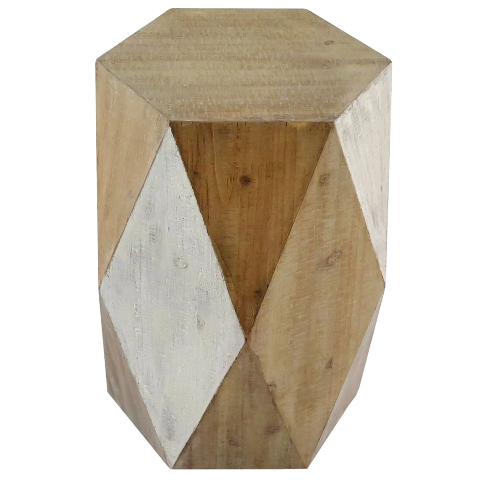 * Hexagon Wood Stool Accent Table Promotion