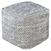 * Honeybloom Black & Cream Pouf Discount Online