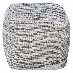 * Honeybloom Black & Cream Pouf Discount Online