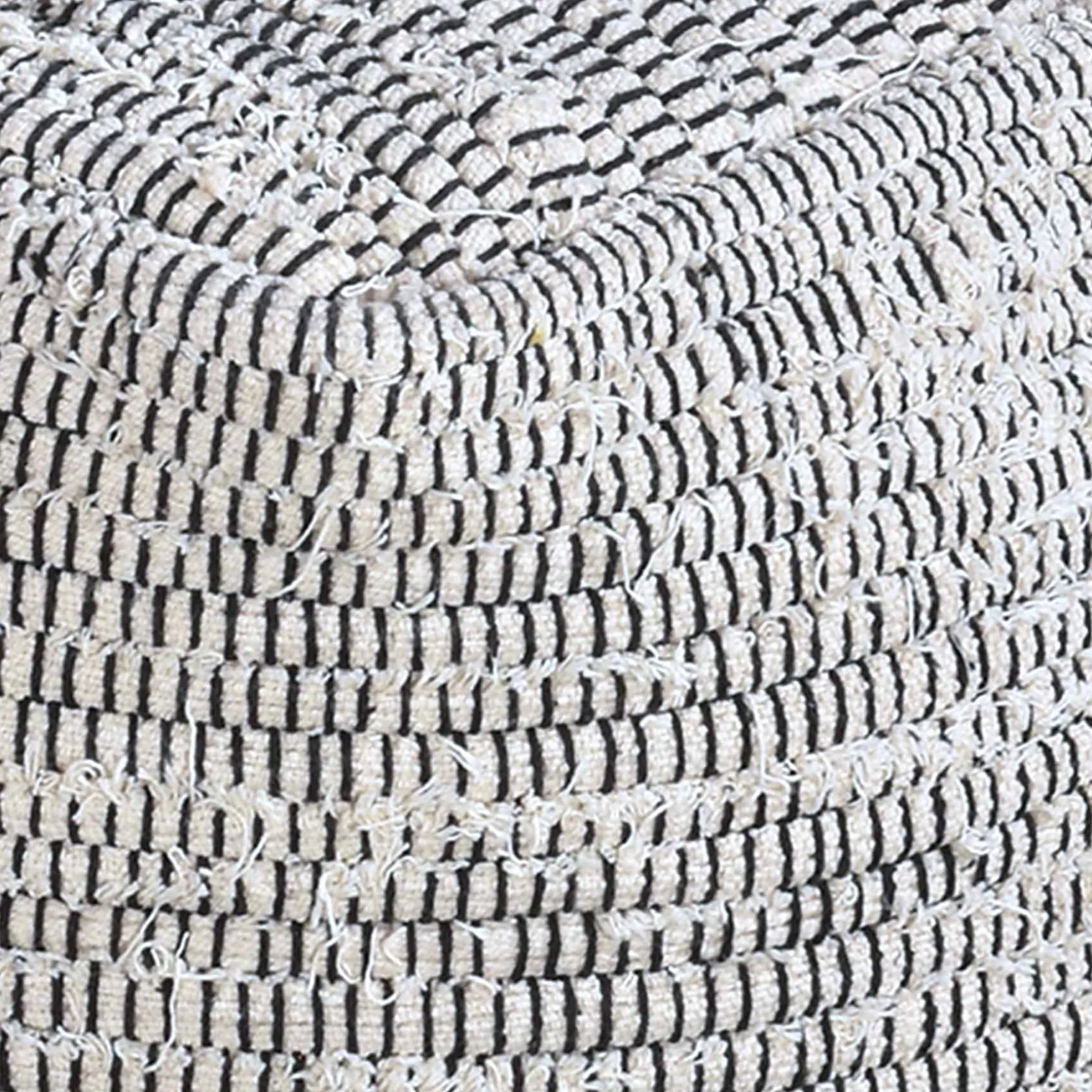 * Honeybloom Black & Cream Pouf Discount Online