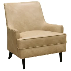 * Honeybloom Colton Armchair Faux Leather Buff Promotion
