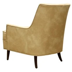 * Honeybloom Colton Armchair Faux Leather Buff Promotion