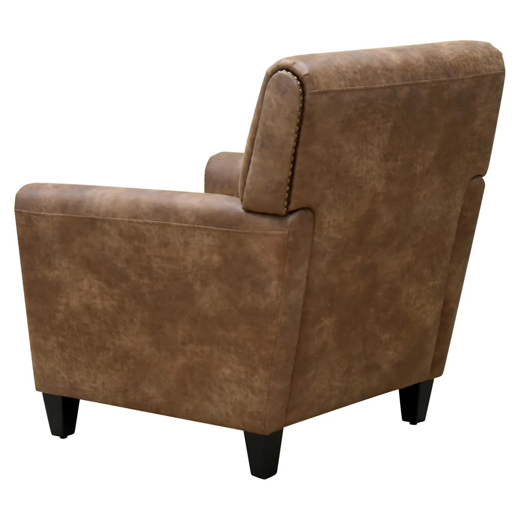 * Honeybloom Dylan Brown Faux Leather Arm Chair Flash Sale