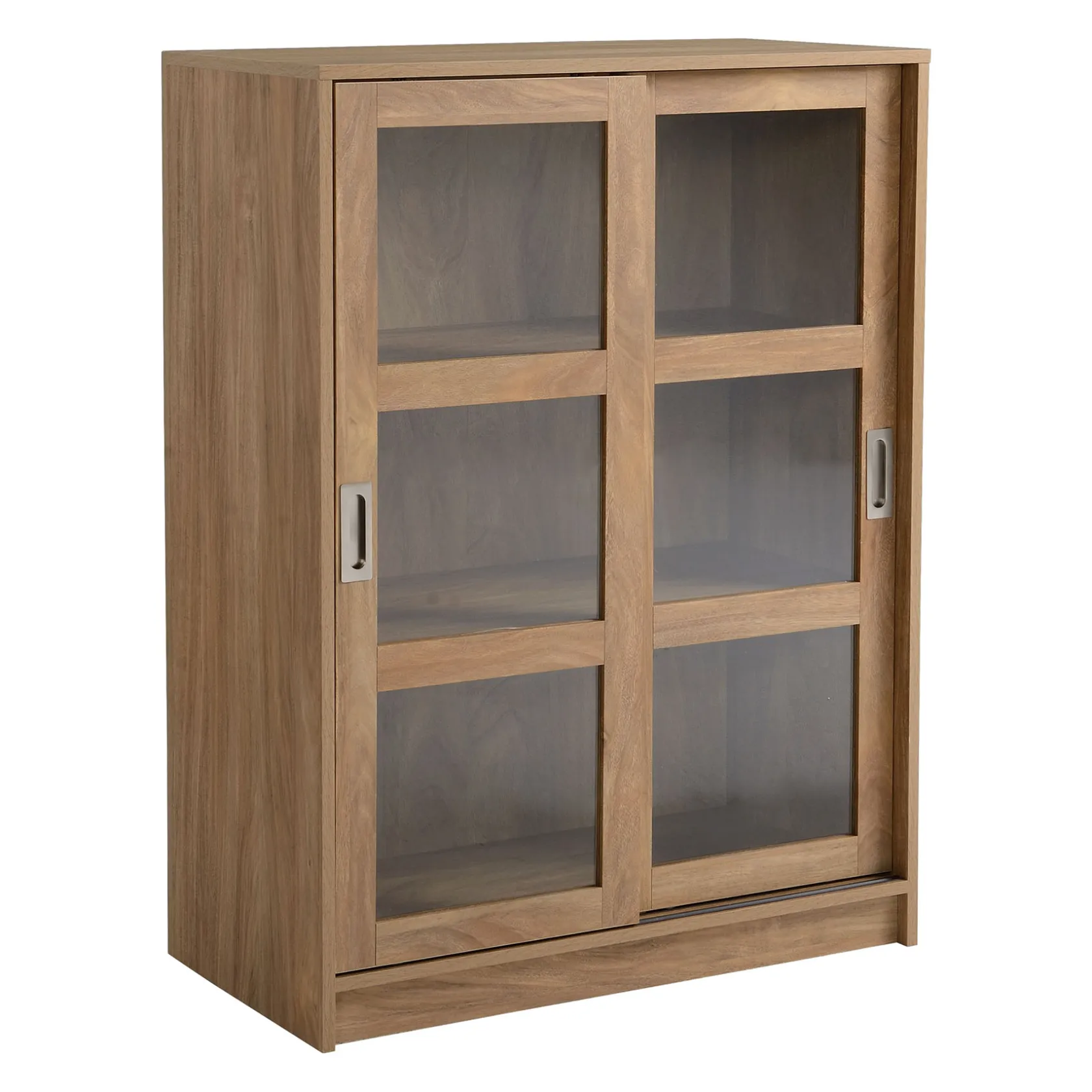 * Honeybloom Fullerton 3-Shelf Sliding Door Cabinet Outlet