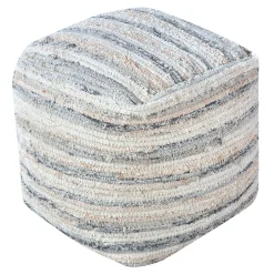 * Honeybloom Grey & Cream Pouf Opening Sales