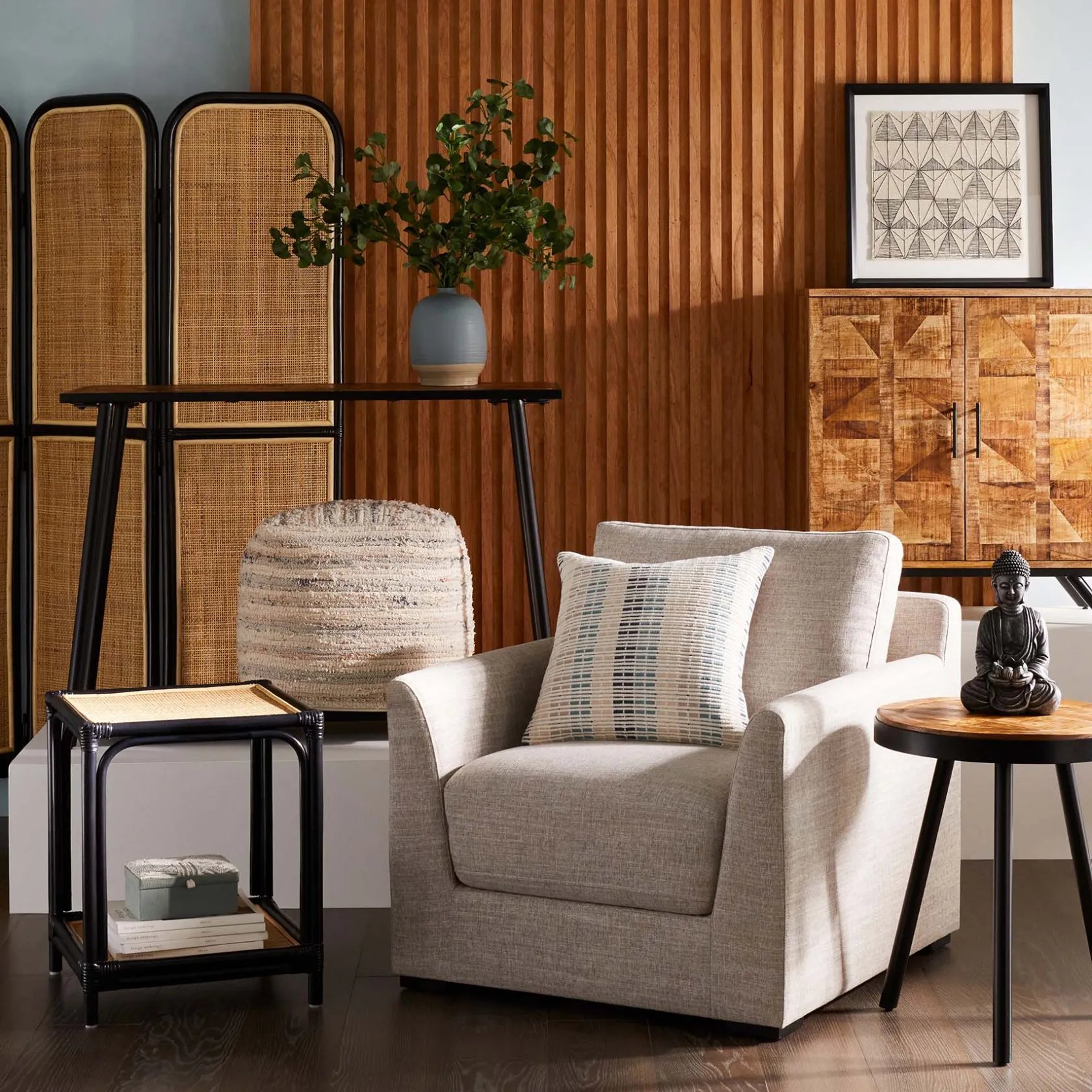 * Honeybloom Grey & Cream Pouf Opening Sales