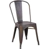 * Honeybloom Idris Bronze Metal Dining Chair Discount