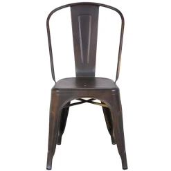 * Honeybloom Idris Bronze Metal Dining Chair Discount