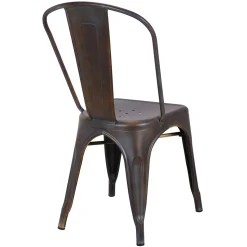 * Honeybloom Idris Bronze Metal Dining Chair Discount