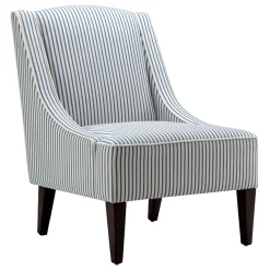* Honeybloom Kayson Blue Striped Accent Chair Promotion