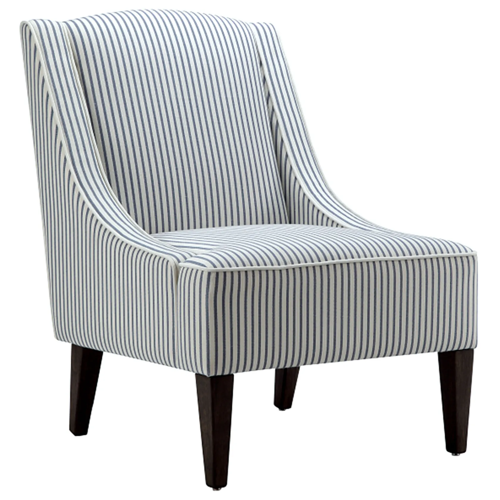 * Honeybloom Kayson Blue Striped Accent Chair Promotion