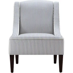 * Honeybloom Kayson Blue Striped Accent Chair Promotion