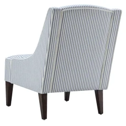 * Honeybloom Kayson Blue Striped Accent Chair Promotion