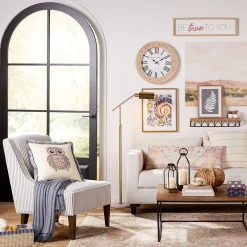 * Honeybloom Kayson Blue Striped Accent Chair Promotion