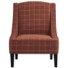 * Honeybloom Kayson Paprika Plaid Accent Chair Low Price
