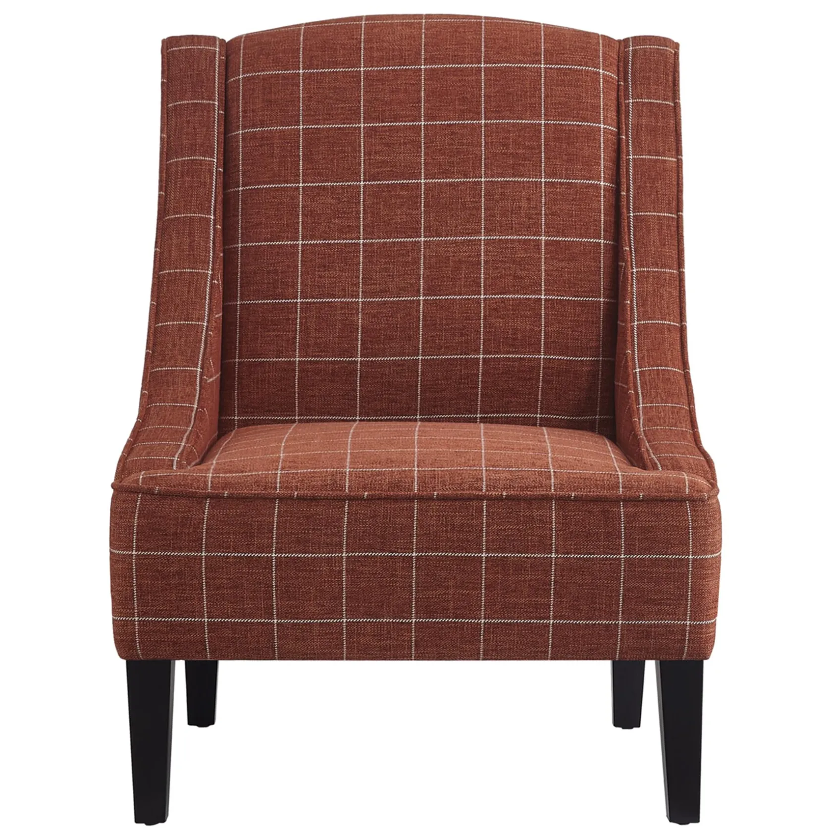 * Honeybloom Kayson Paprika Plaid Accent Chair Low Price