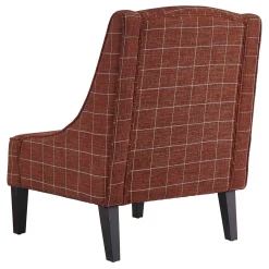 * Honeybloom Kayson Paprika Plaid Accent Chair Low Price
