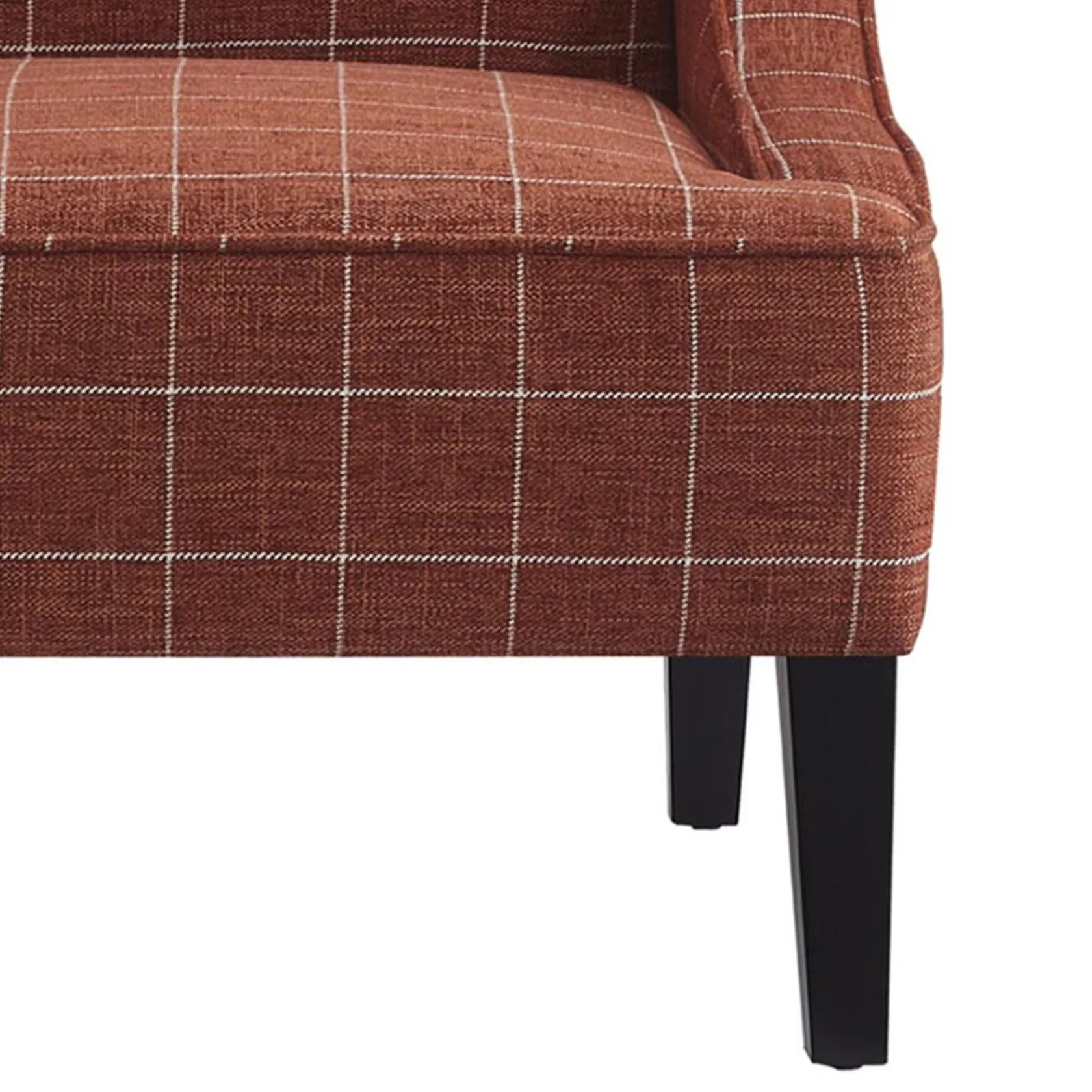 * Honeybloom Kayson Paprika Plaid Accent Chair Low Price