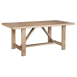 * Honeybloom Massena Natural Wood Dining Table, 72 Online Discount