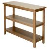 * Honeybloom Miller 3-Shelf Wooden Console Table Exquisite Gifts