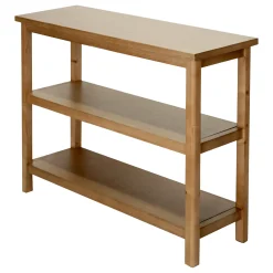 * Honeybloom Miller 3-Shelf Wooden Console Table Exquisite Gifts