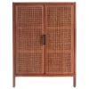 * Honeybloom Wood Rattan Door Cabinet Premium