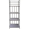 * 63In. Metal Baker Rack With Folding Wood Top Shelves Featured