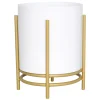* 9.5In Metal Planter Stand White Clearance