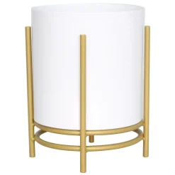 * 9.5In Metal Planter Stand White Clearance