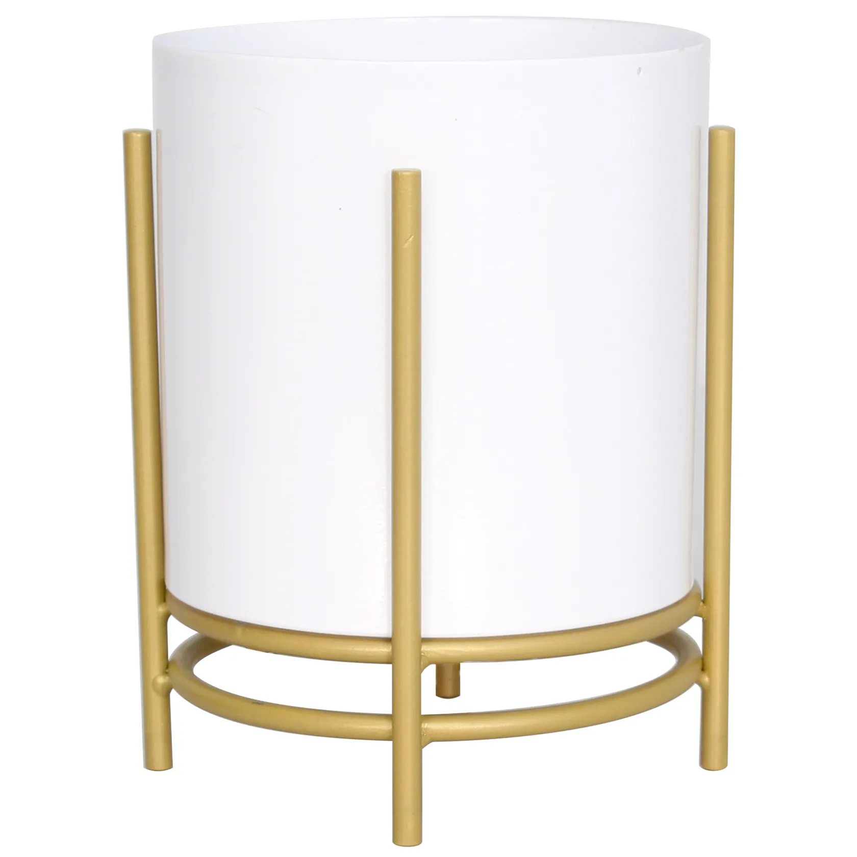 * 9.5In Metal Planter Stand White Clearance