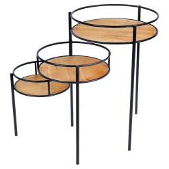 * 35In Wood And Metal Folding Stand Cheaper