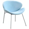 * Jagger Accent Chair With Silver Metal Legs, Blue Outlet