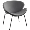 * Jagger Chair With Black Metal Legs, Grey Exquisite Gifts