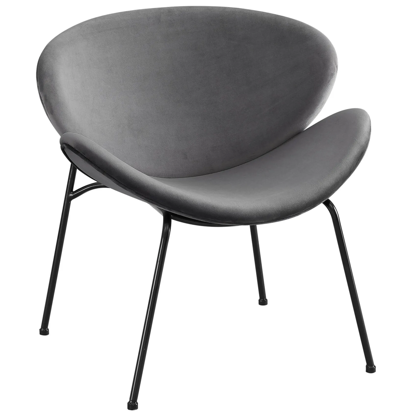 * Jagger Chair With Black Metal Legs, Grey Exquisite Gifts